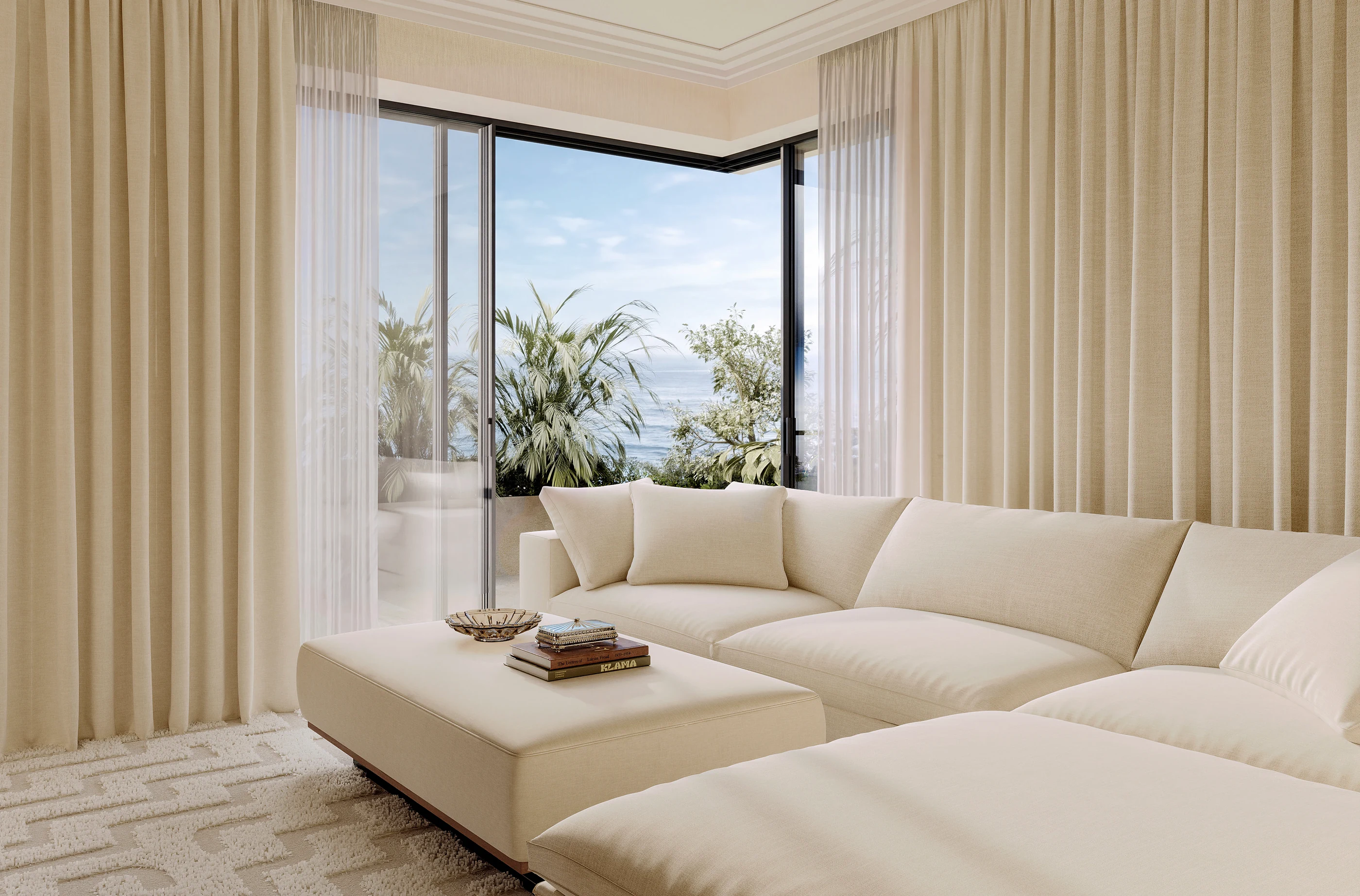 The corner window, and the sea beyond