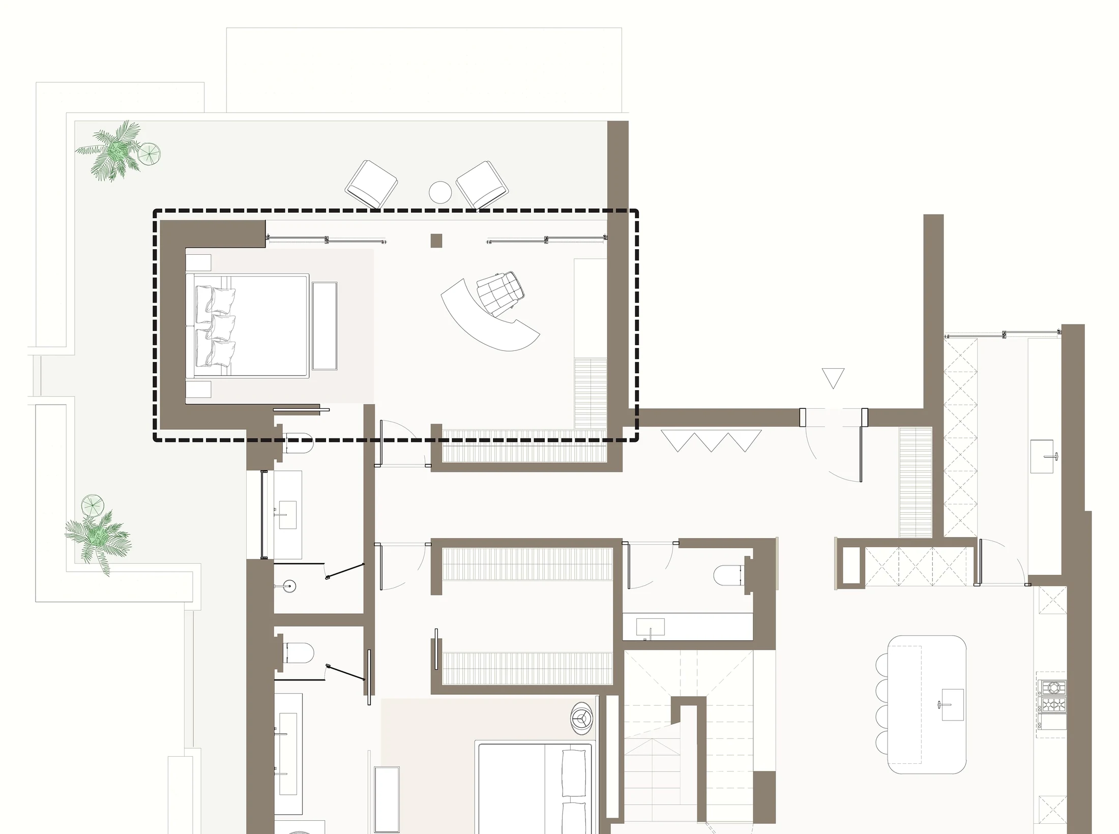 Bedroom 1 — plan, with the room marked