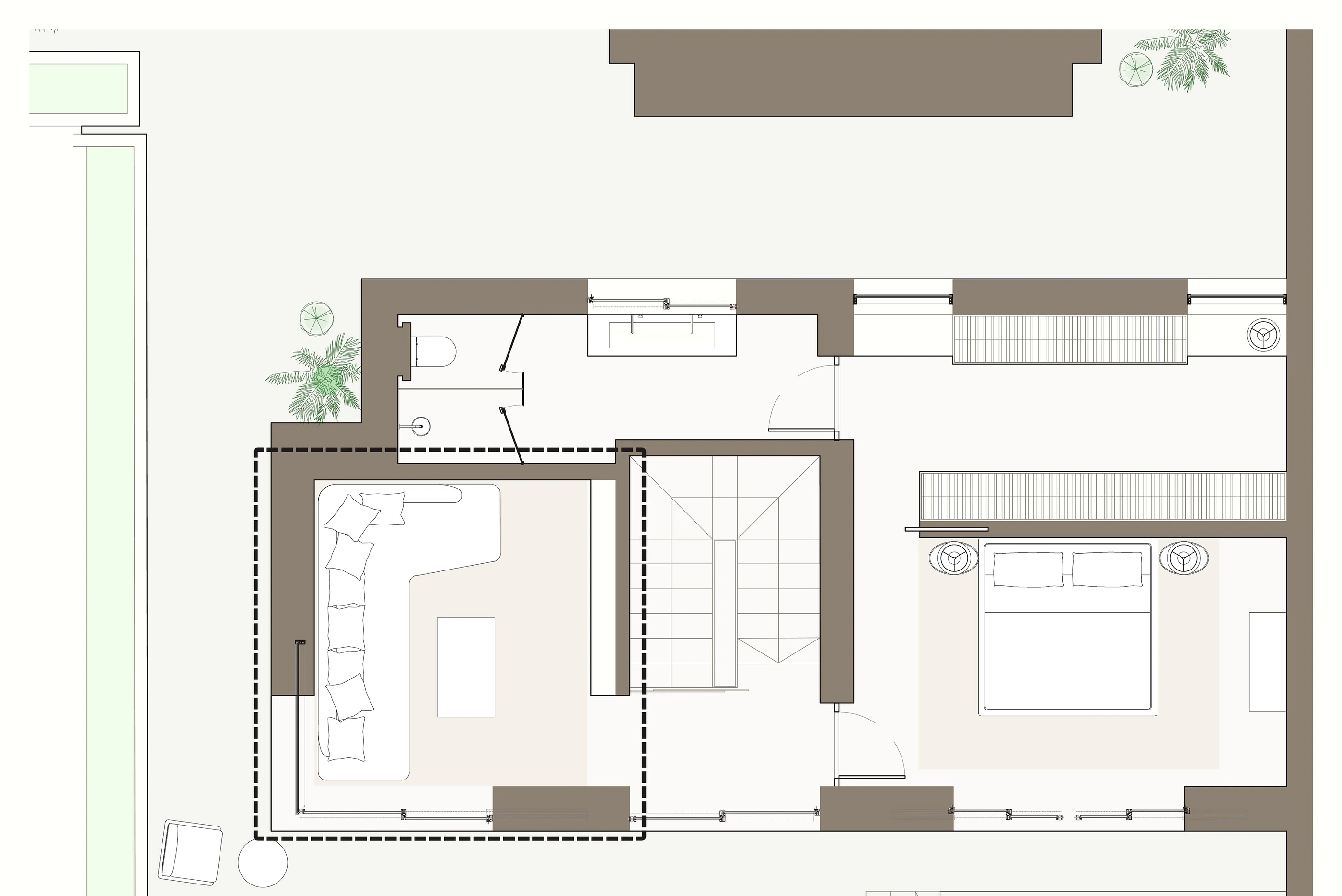 Family room — plan, with the room marked