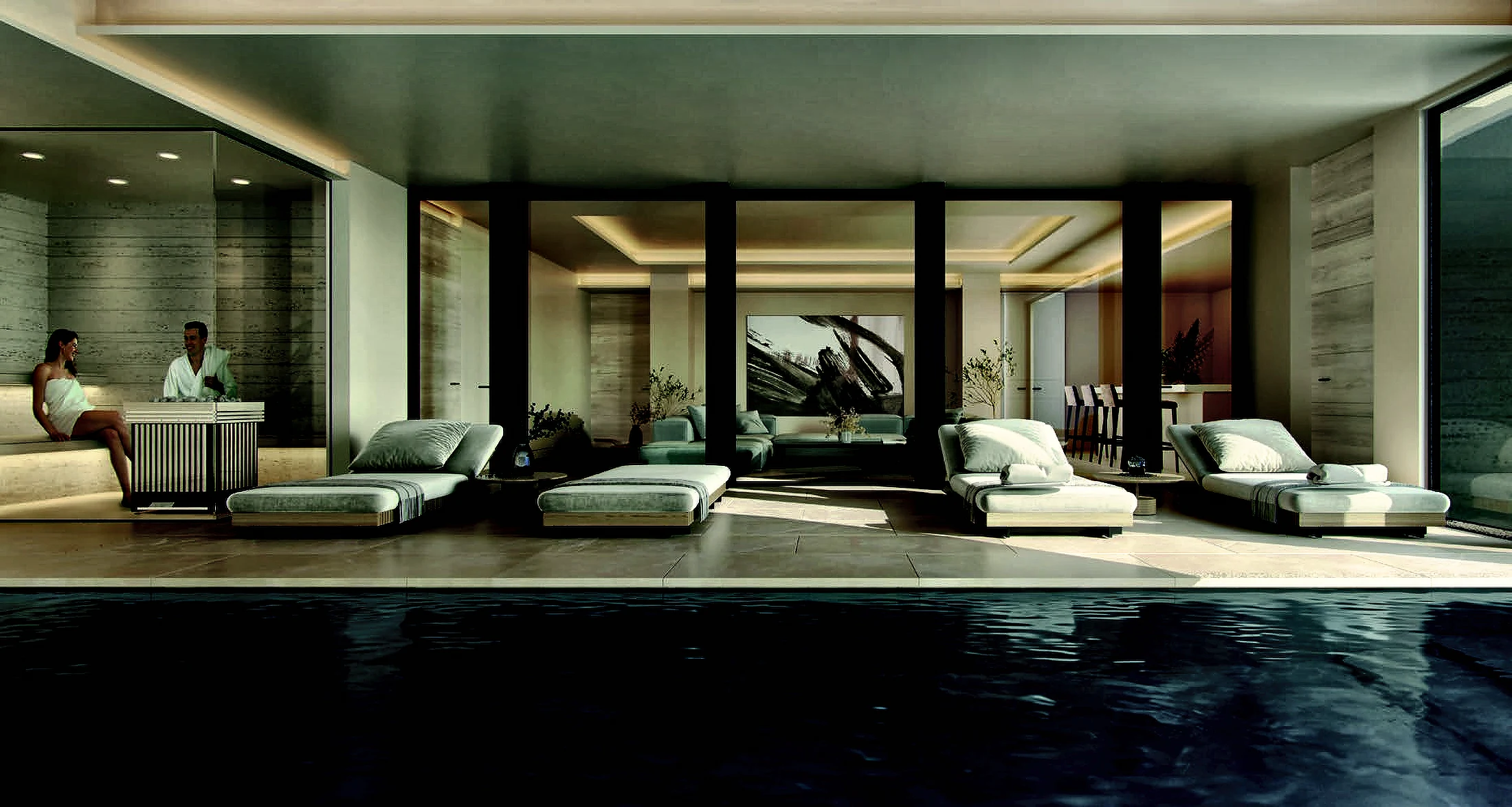 The indoor pool